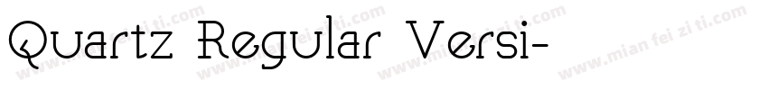 Quartz Regular Versi字体转换